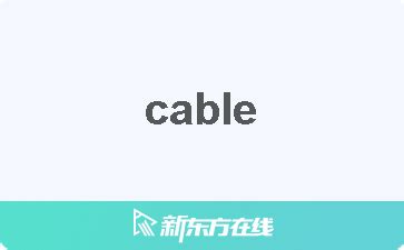 cable意思|cable中文，cable的意思，cable翻譯及用法